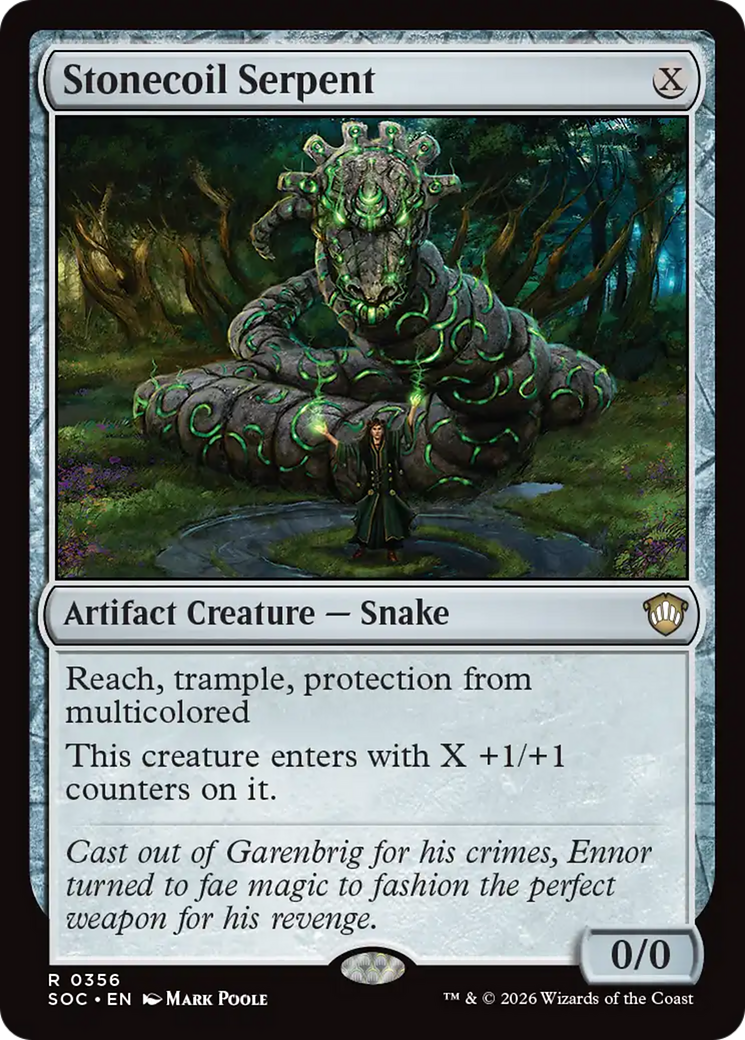 Stonecoil Serpent [Secrets of Strixhaven Commander] | Cards and Coasters CA