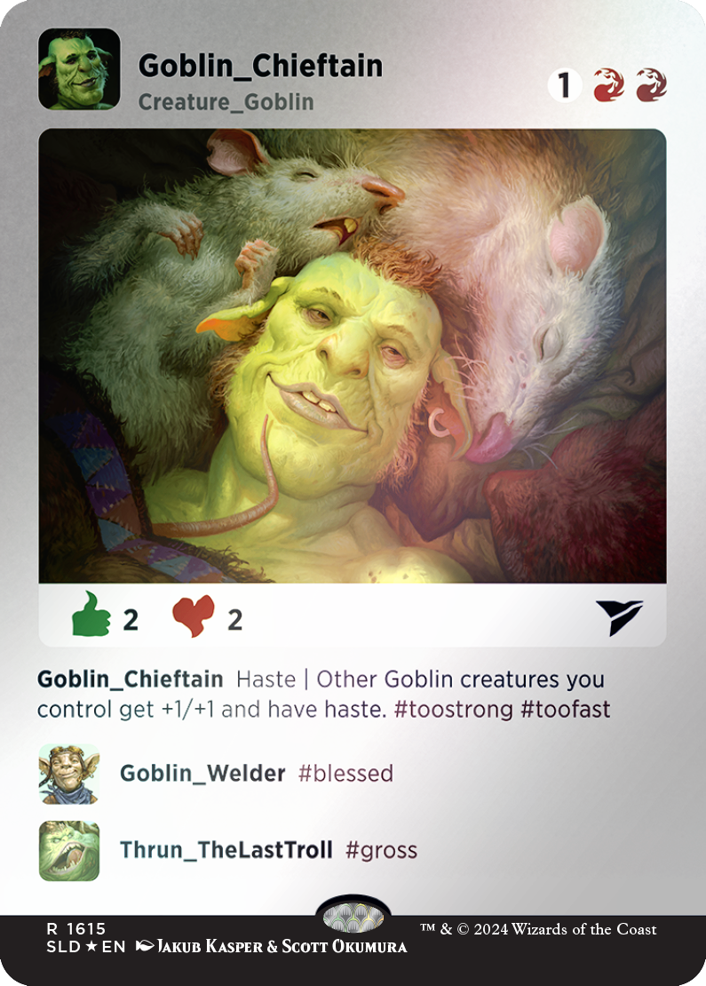 Goblin Chieftain (Rainbow Foil) [Secret Lair Drop Series] | Cards and Coasters CA