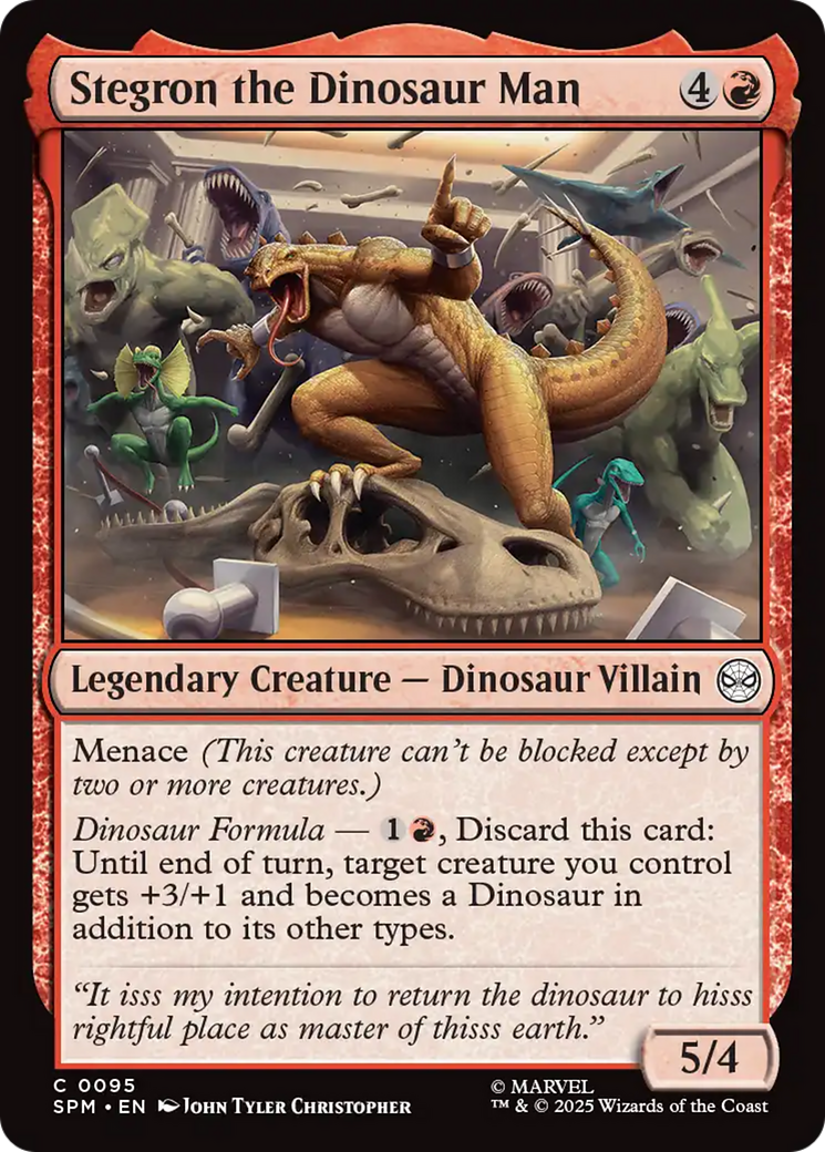 Stegron the Dinosaur Man [Marvel's Spider-Man] | Cards and Coasters CA