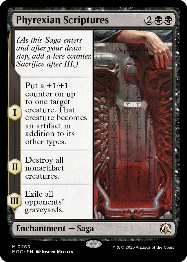 Phyrexian Scriptures [March of the Machine Commander] | Cards and Coasters CA