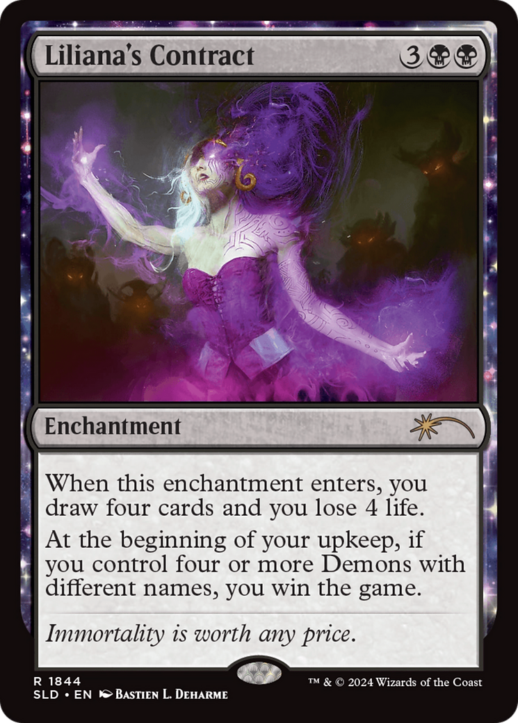 Liliana's Contract (1844) [Secret Lair Drop Series] | Cards and Coasters CA