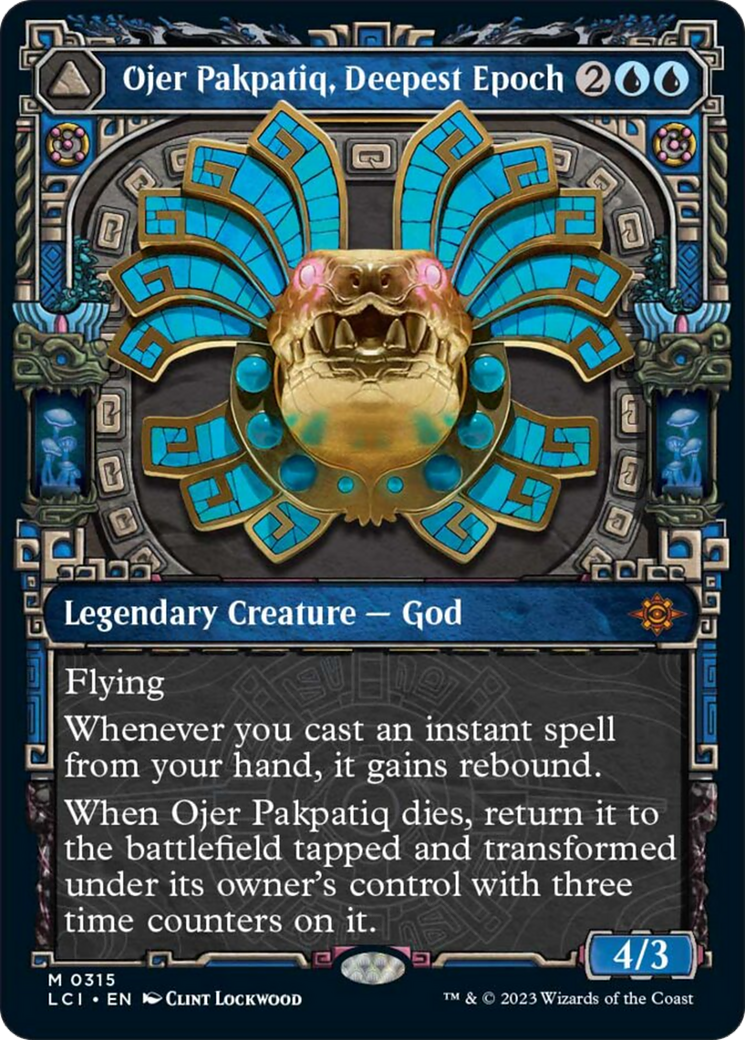 Ojer Pakpatiq, Deepest Epoch // Temple of Cyclical Time (Showcase) [The Lost Caverns of Ixalan] | Cards and Coasters CA