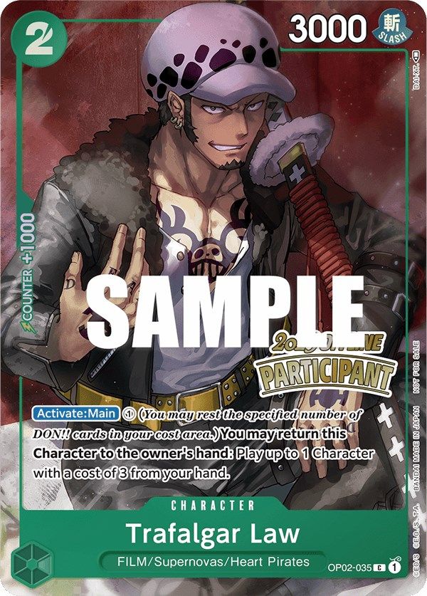 Trafalgar Law (Offline Regional 2023) [Participant] [One Piece Promotion Cards] | Cards and Coasters CA