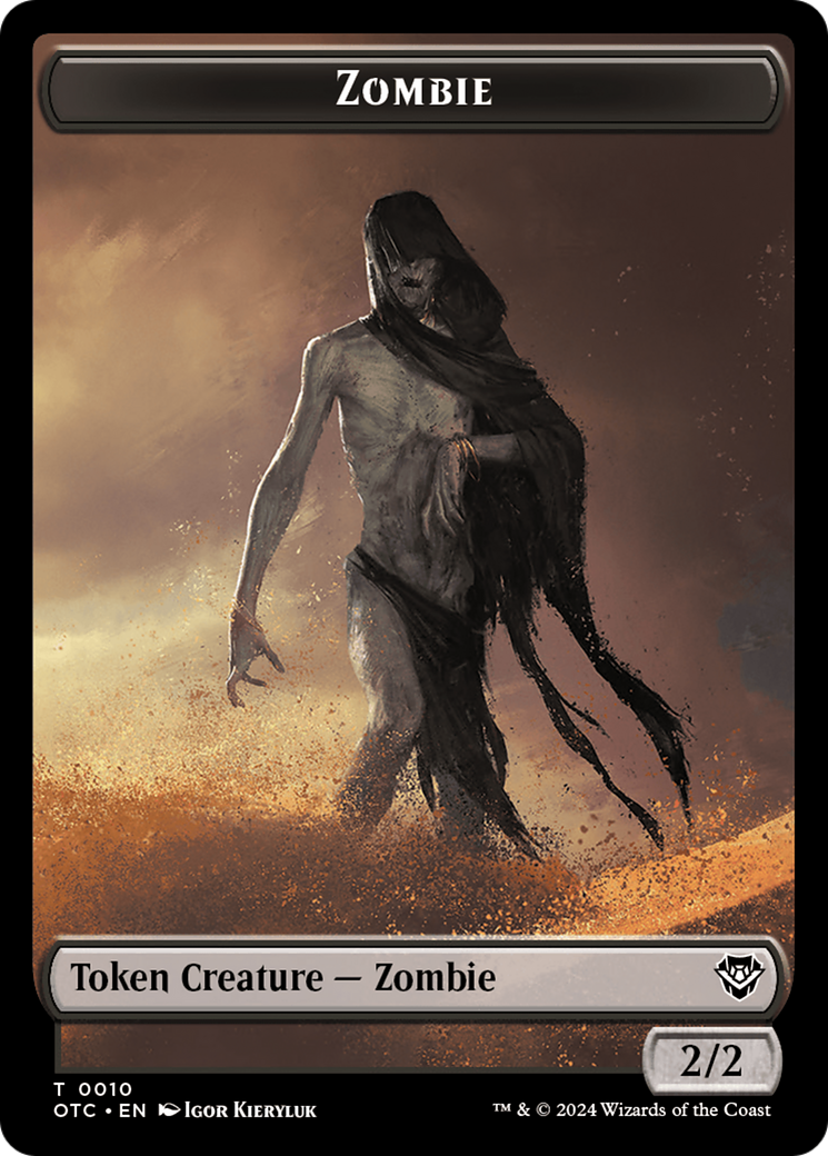 Zombie // Ox Warrior Double-Sided Token [Outlaws of Thunder Junction Commander Tokens] | Cards and Coasters CA