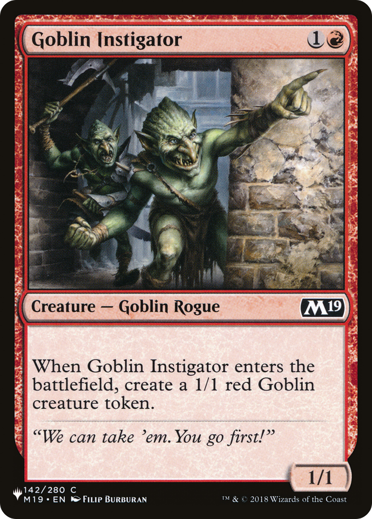 Goblin Instigator [The List Reprints] | Cards and Coasters CA