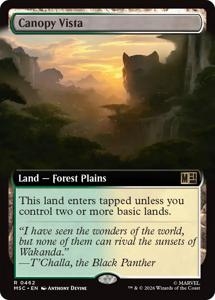 Canopy Vista (Extended Art) [Marvel Super Heroes Commander] | Cards and Coasters CA
