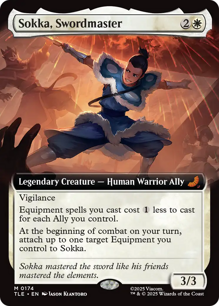 Sokka, Swordmaster (Extended Art) [Avatar: The Last Airbender: Eternal-Legal] | Cards and Coasters CA