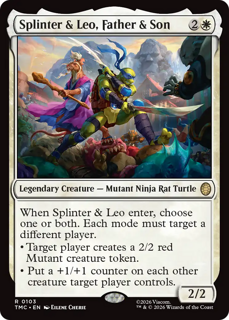 Splinter & Leo, Father & Son [Teenage Mutant Ninja Turtles Commander] | Cards and Coasters CA