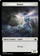 Spirit (9) // Treasure Double-Sided Token [March of the Machine Commander Tokens] | Cards and Coasters CA