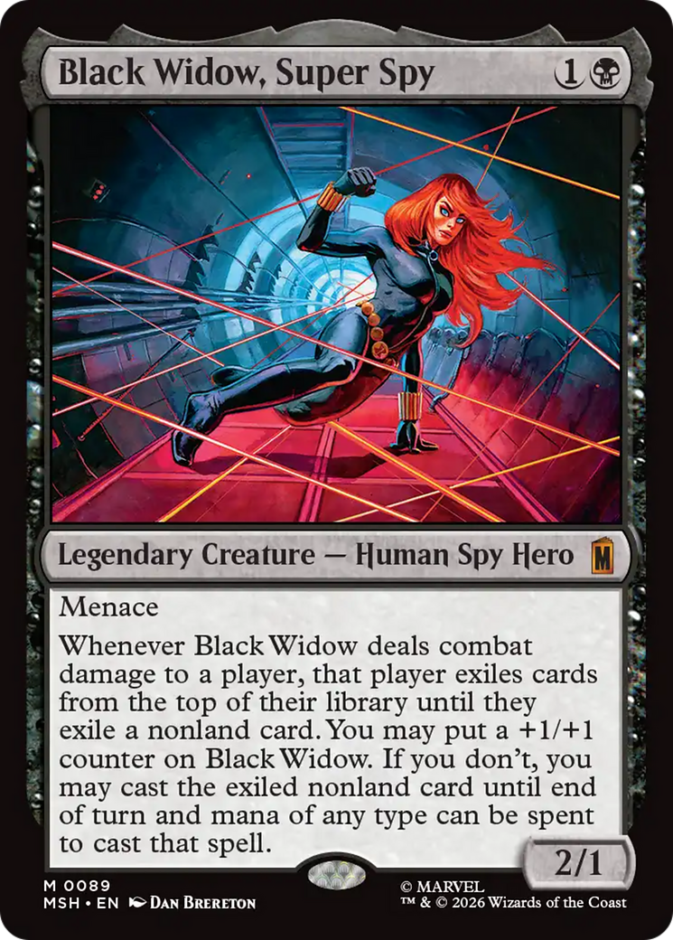 Black Widow, Super Spy [Marvel Super Heroes] | Cards and Coasters CA
