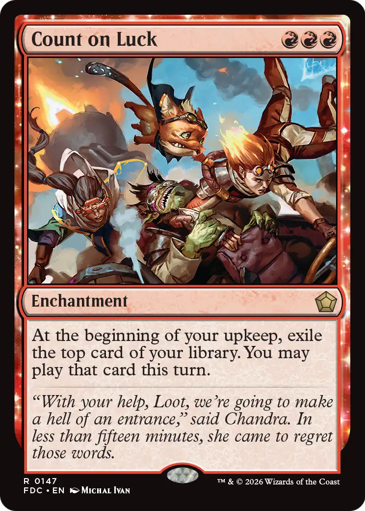 Count on Luck [Foundations Commander] | Cards and Coasters CA