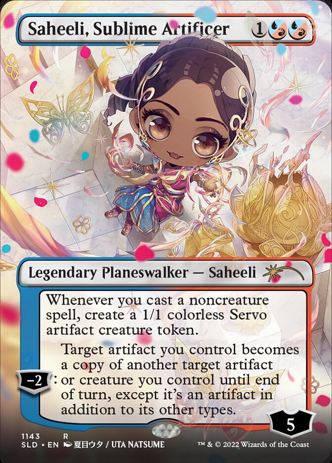 Saheeli, Sublime Artificer (Borderless) [Secret Lair Drop Series] | Cards and Coasters CA