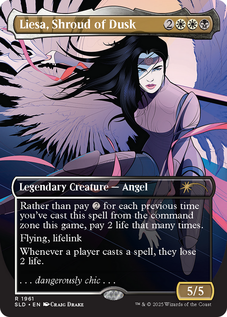 Liesa, Shroud of Dusk (Rainbow Foil) [Secret Lair Drop Series] | Cards and Coasters CA
