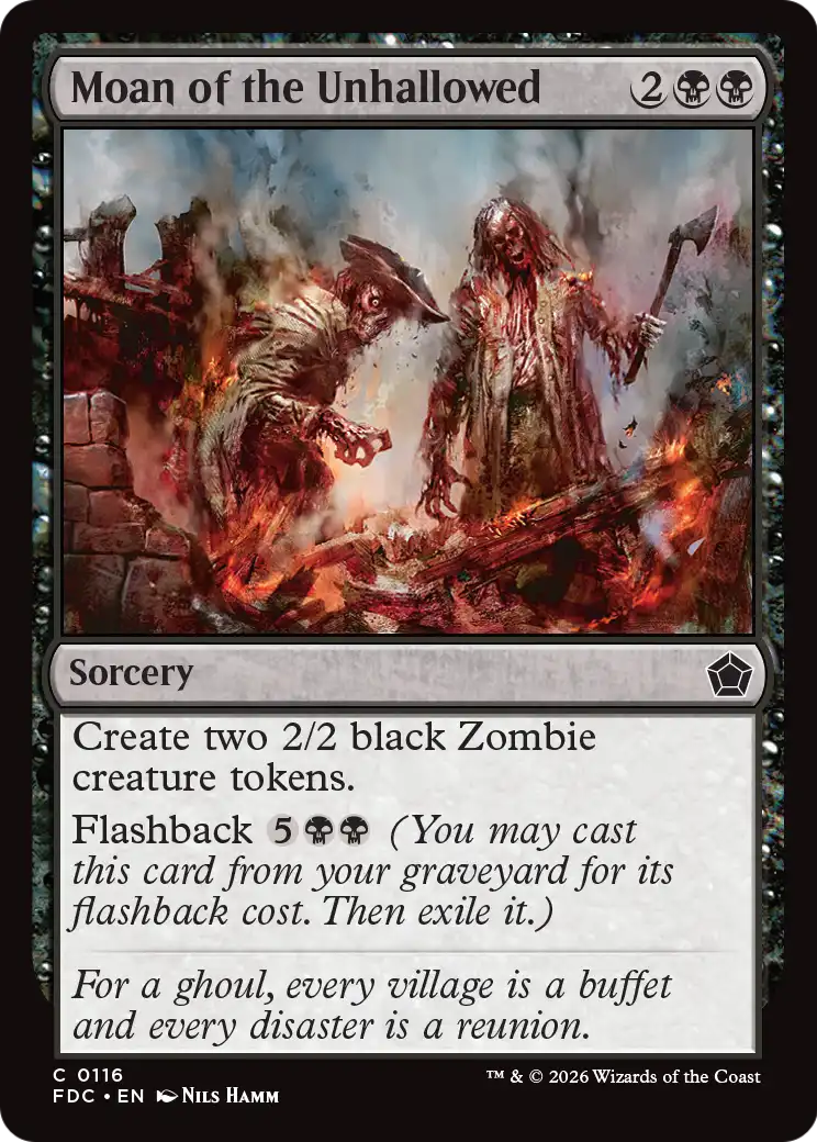 Moan of the Unhallowed [Foundations Commander] | Cards and Coasters CA