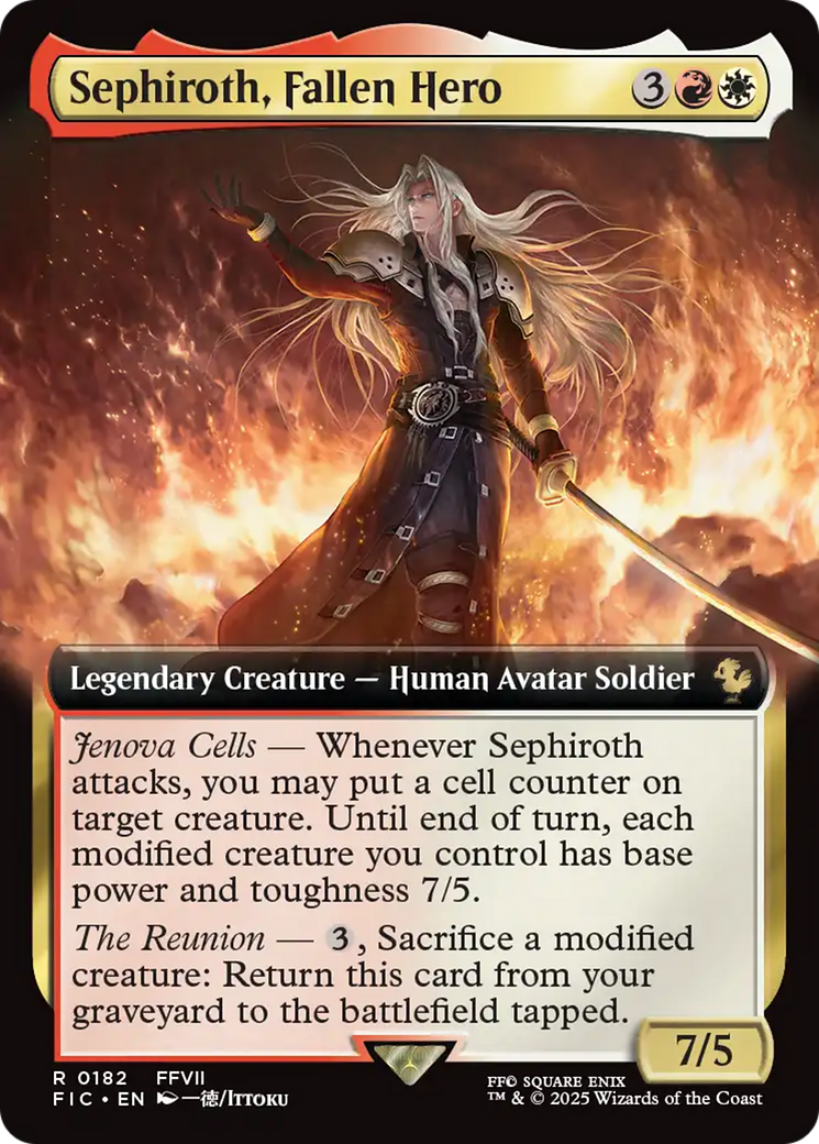 Sephiroth, Fallen Hero (Extended Art) [FINAL FANTASY Commander] | Cards and Coasters CA