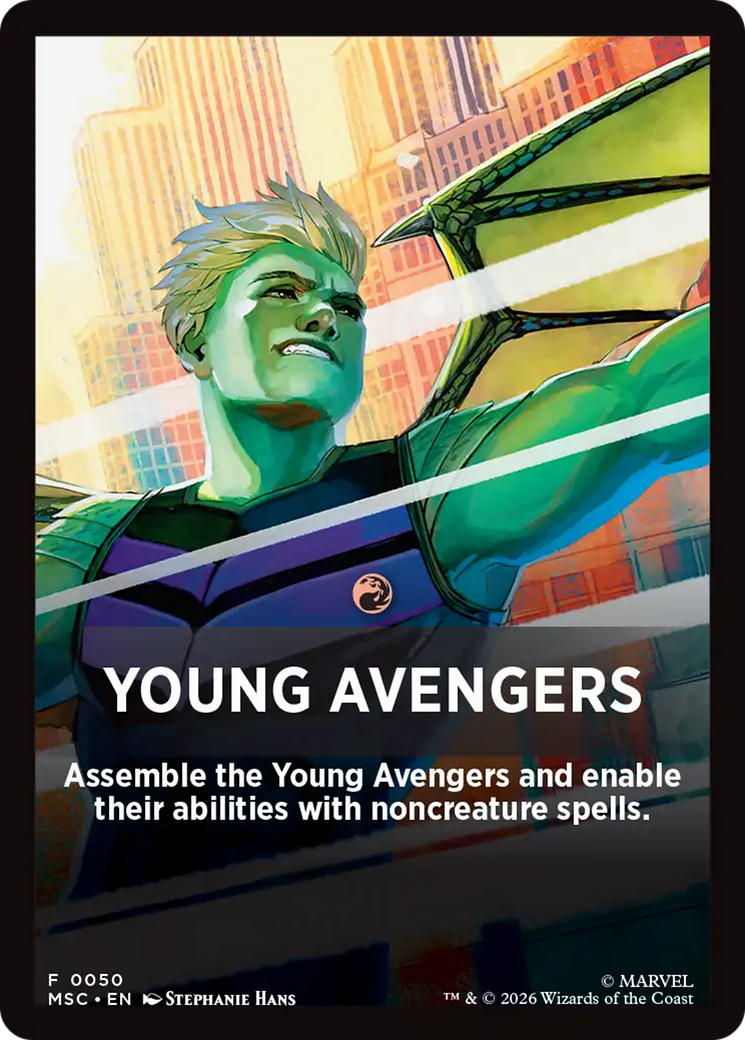 Young Avengers Theme Card [Marvel Super Heroes Commander] | Cards and Coasters CA