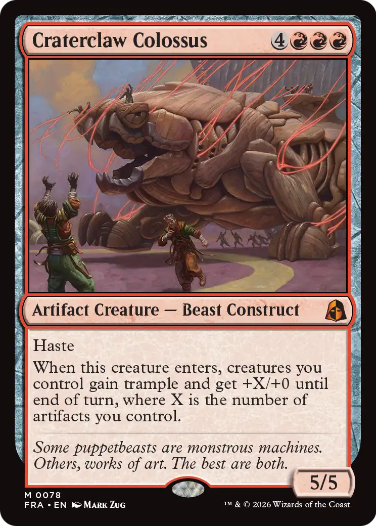 Craterclaw Colossus [Reality Fracture] | Cards and Coasters CA