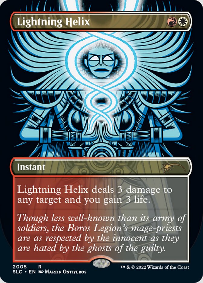 Lightning Helix (Borderless) [Secret Lair Countdown Kit] | Cards and Coasters CA