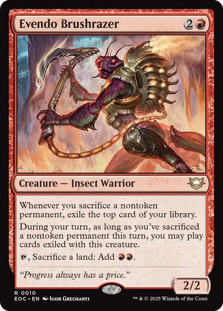 Evendo Brushrazer [Edge of Eternities Commander] | Cards and Coasters CA