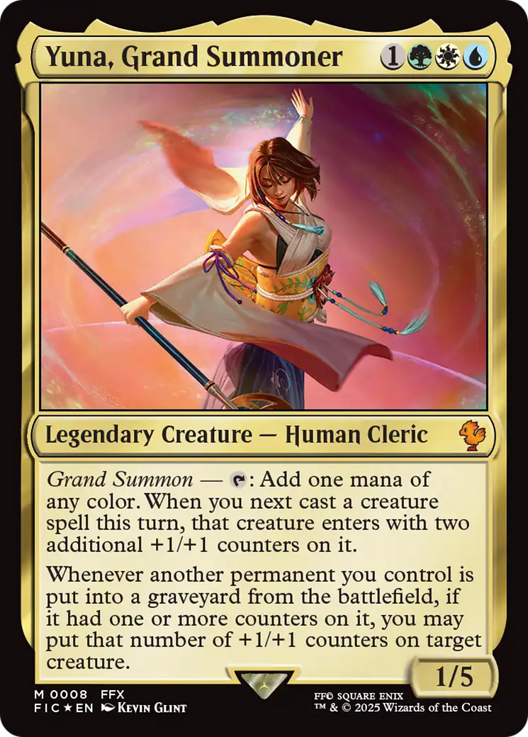 Yuna, Grand Summoner [FINAL FANTASY Commander] | Cards and Coasters CA