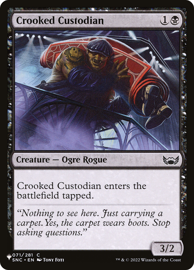 Crooked Custodian [The List] | Cards and Coasters CA