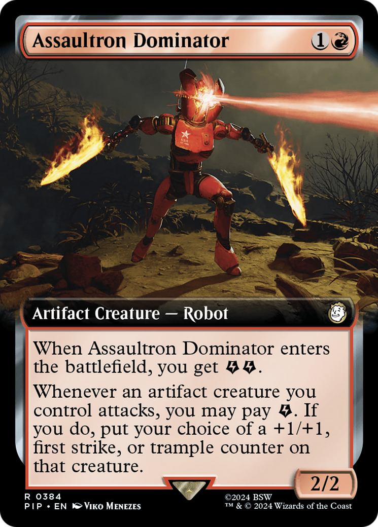 Assaultron Dominator (Extended Art) [Fallout] | Cards and Coasters CA