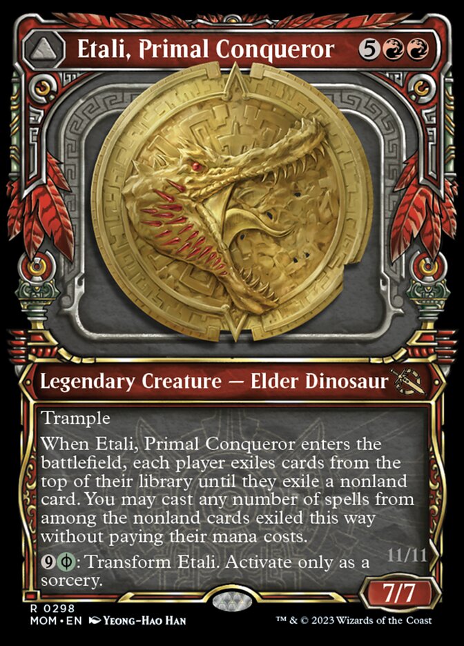 Etali, Primal Conqueror // Etali, Primal Sickness (Showcase Planar Booster Fun) [March of the Machine] | Cards and Coasters CA