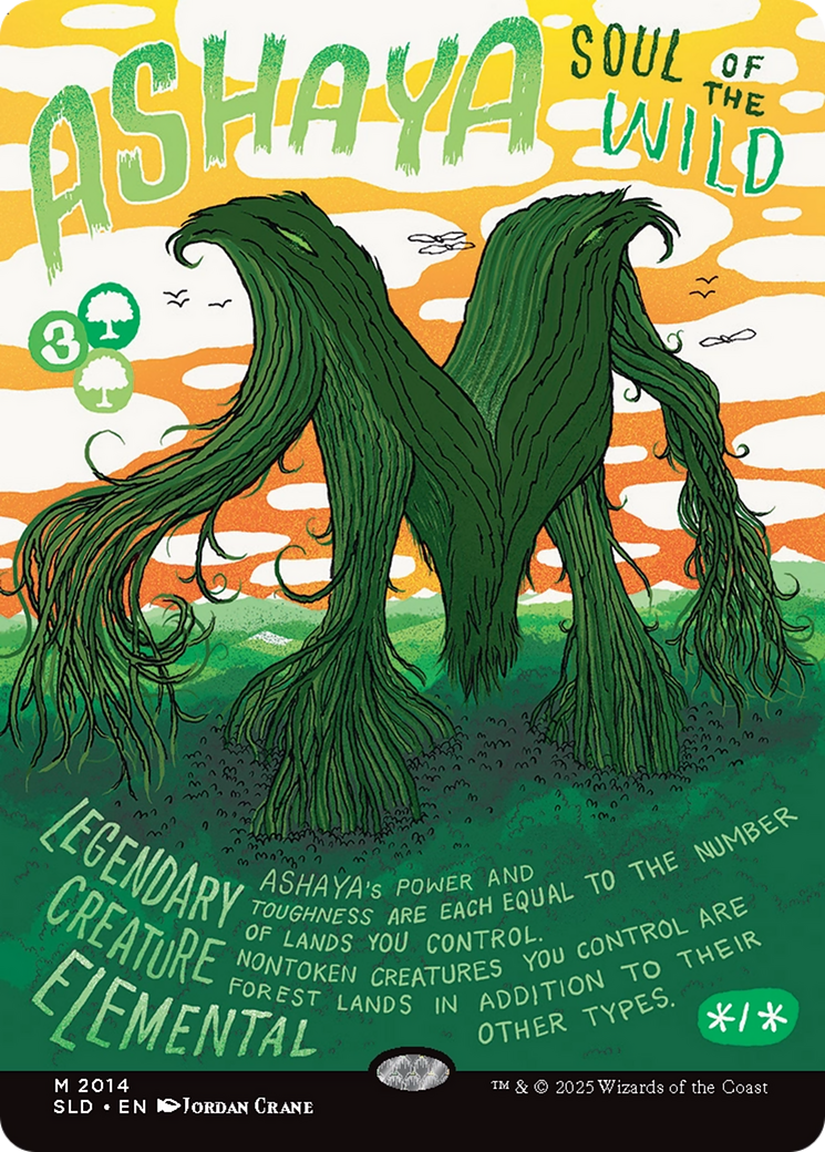 Ashaya, Soul of the Wild (Rainbow Foil) [Secret Lair Drop Series] | Cards and Coasters CA