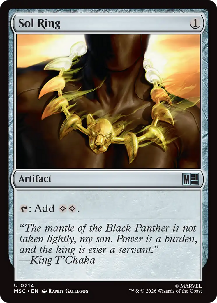 Sol Ring (0214) [Marvel Super Heroes Commander] | Cards and Coasters CA
