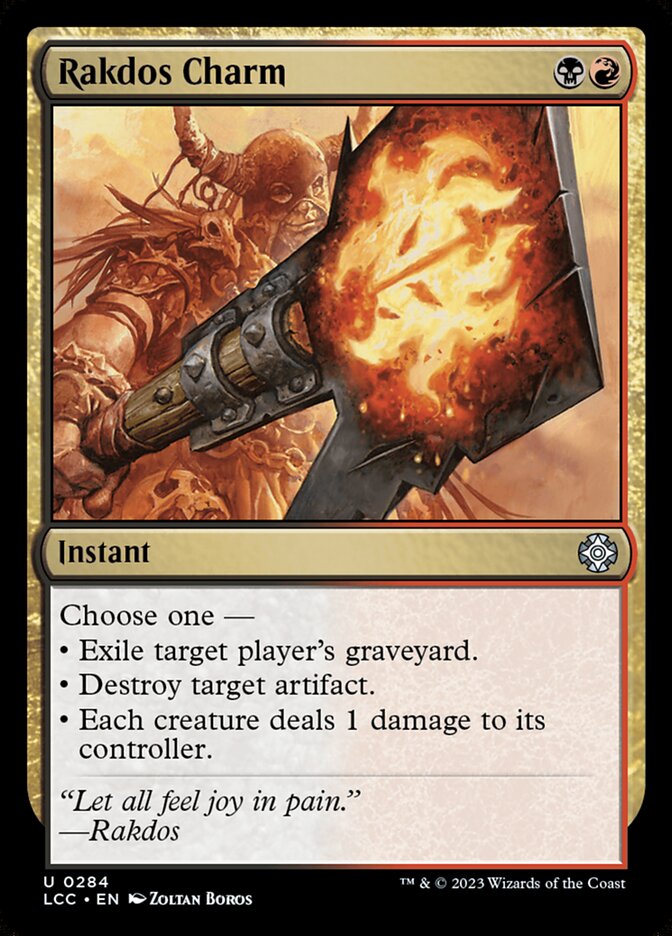 Rakdos Charm [The Lost Caverns of Ixalan Commander] | Cards and Coasters CA