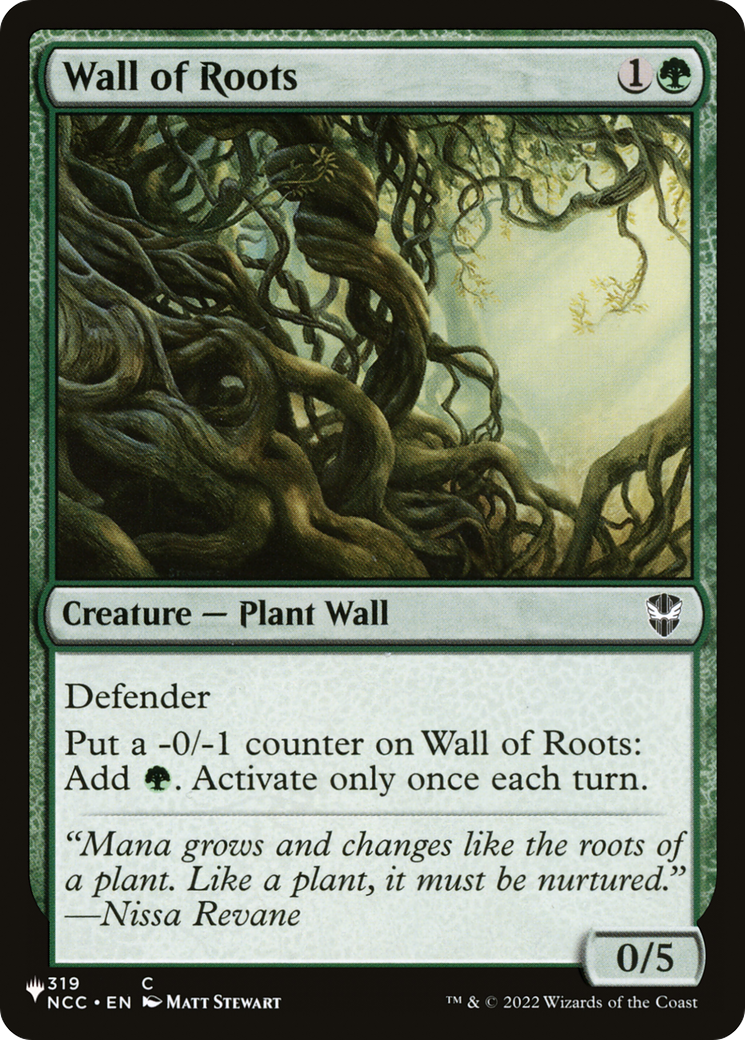 Wall of Roots [The List] | Cards and Coasters CA