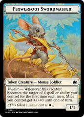 Rabbit // Flowerfoot Swordmaster Double-Sided Token [Bloomburrow Tokens] | Cards and Coasters CA