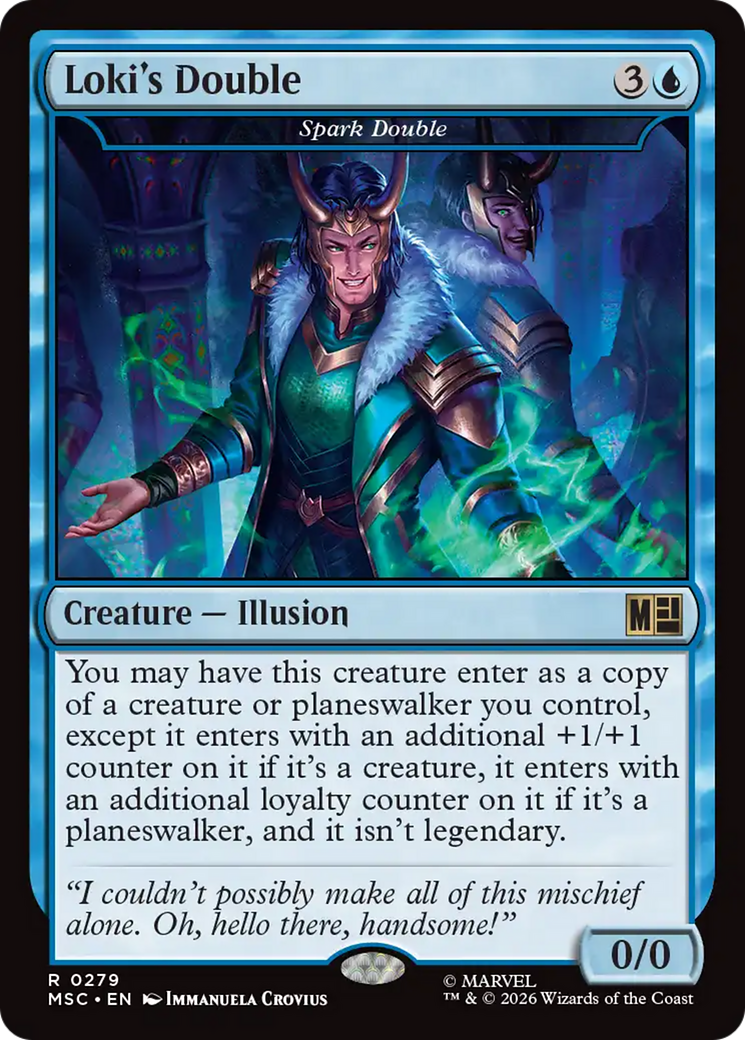 Loki's Double - Spark Double (Surge Foil) [Marvel Super Heroes Commander] | Cards and Coasters CA