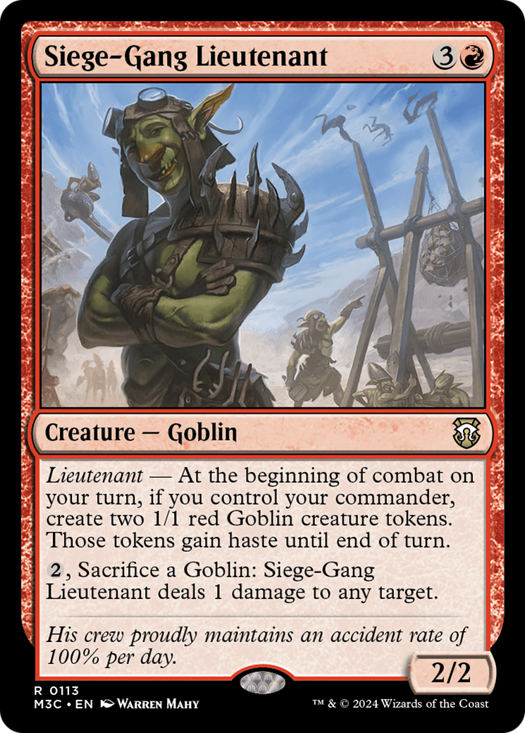Siege-Gang Lieutenant [Modern Horizons 3 Commander] | Cards and Coasters CA