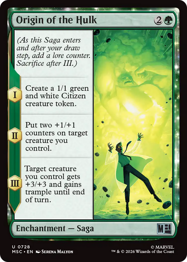 Origin of the Hulk [Marvel Super Heroes Commander] | Cards and Coasters CA