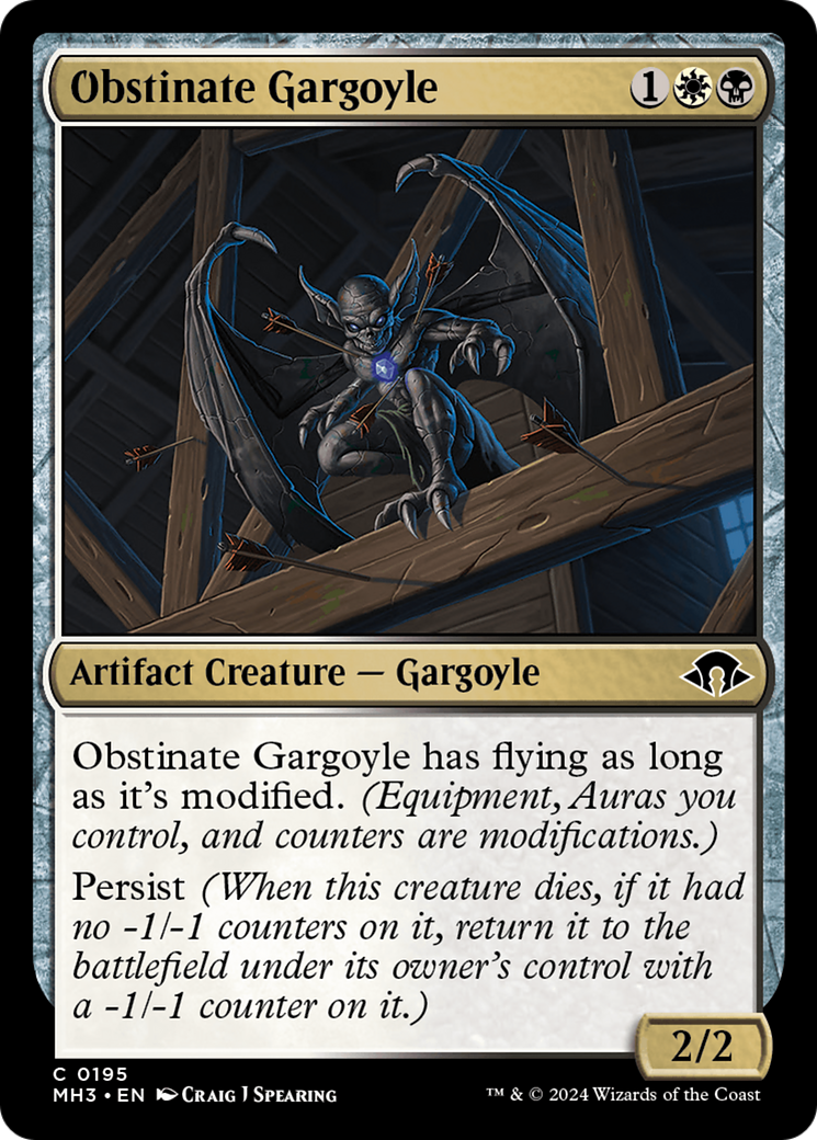 Obstinate Gargoyle [Modern Horizons 3] | Cards and Coasters CA