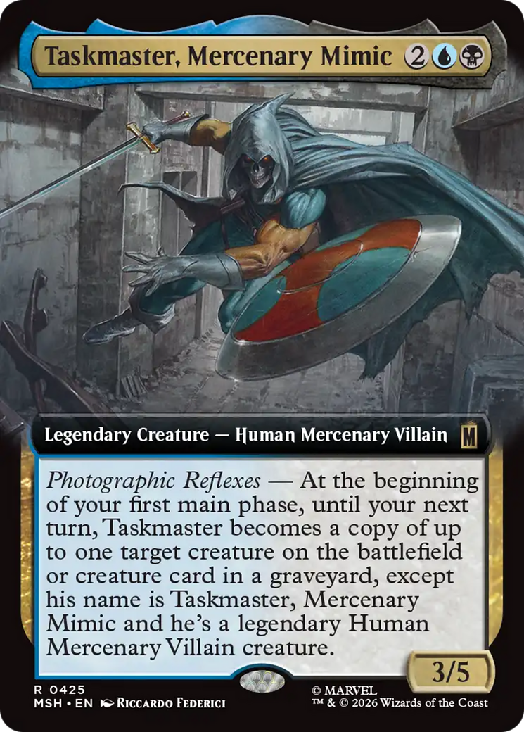 Taskmaster, Mercenary Mimic (Extended Art) [Marvel Super Heroes] | Cards and Coasters CA