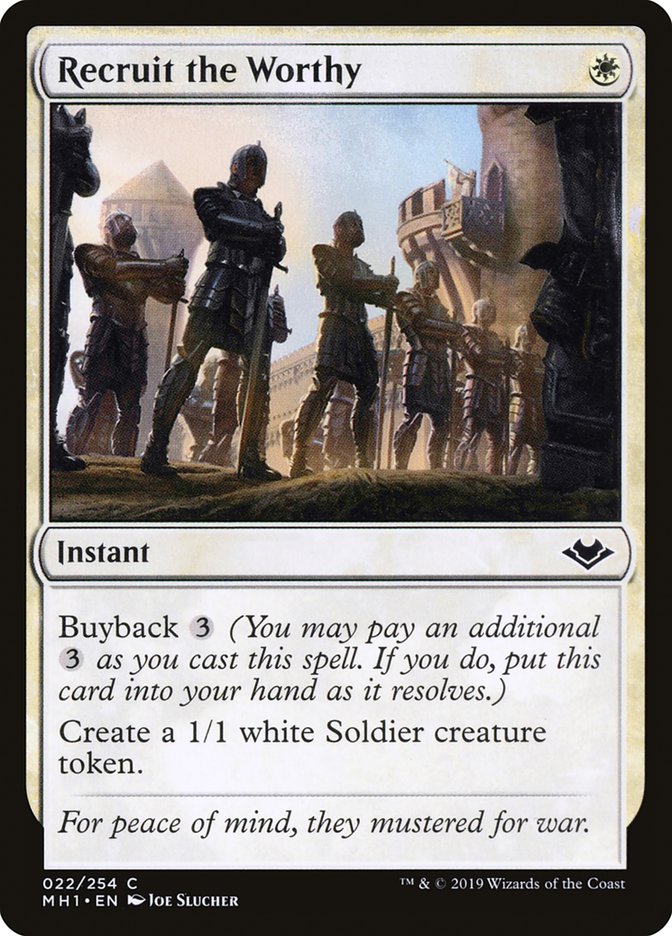 Recruit the Worthy [Modern Horizons] | Cards and Coasters CA