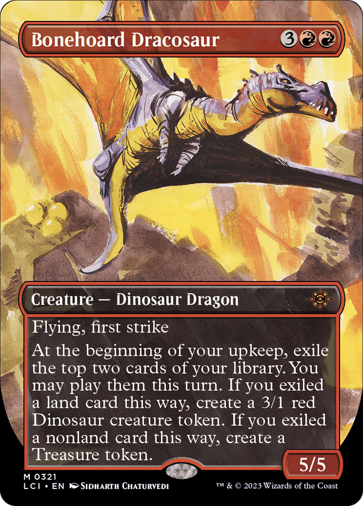 Bonehoard Dracosaur (Borderless) [The Lost Caverns of Ixalan] | Cards and Coasters CA