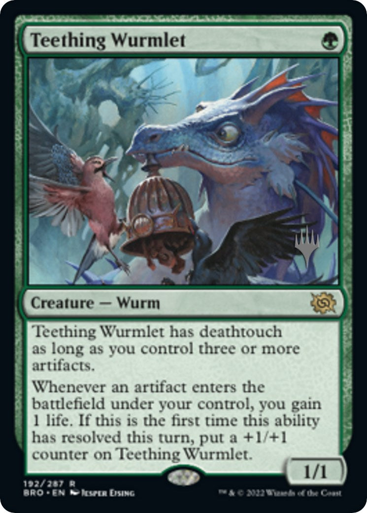 Teething Wurmlet (Promo Pack) [The Brothers' War Promos] | Cards and Coasters CA