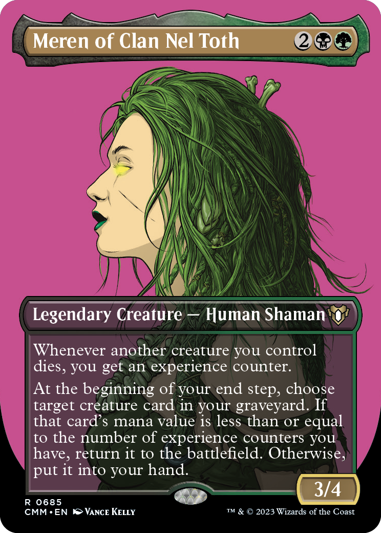 Meren of Clan Nel Toth (Borderless Profile) [Commander Masters] | Cards and Coasters CA