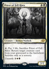 Priest of Fell Rites (Sketch) [Modern Horizons 2] | Cards and Coasters CA