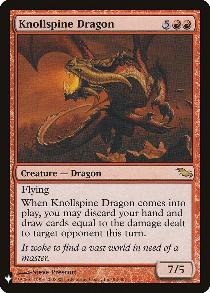 Knollspine Dragon [The List] | Cards and Coasters CA