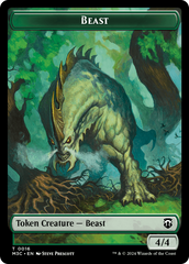 Elephant // Beast (0016) Double-Sided Token [Modern Horizons 3 Commander Tokens] | Cards and Coasters CA