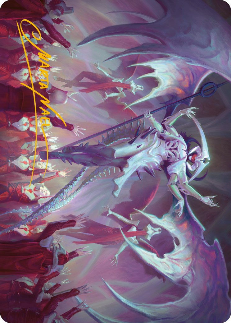 Atraxa, Grand Unifier Art Card (Gold-Stamped Signature) [Phyrexia: All Will Be One Art Series] | Cards and Coasters CA