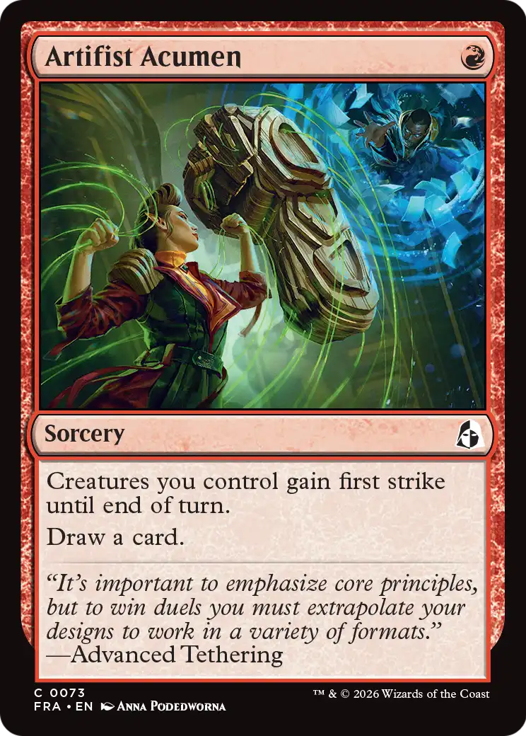 Artifist Acumen [Reality Fracture] | Cards and Coasters CA