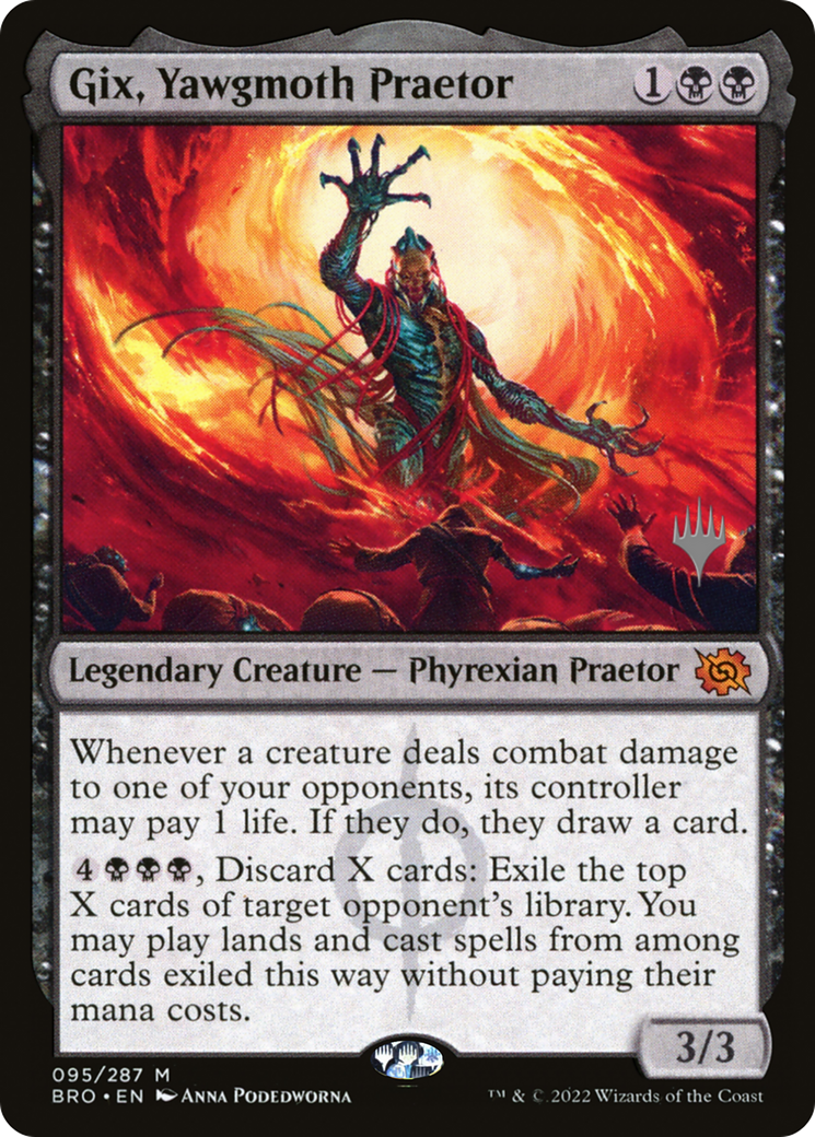 Gix, Yawgmoth Praetor (Promo Pack) [The Brothers' War Promos] | Cards and Coasters CA