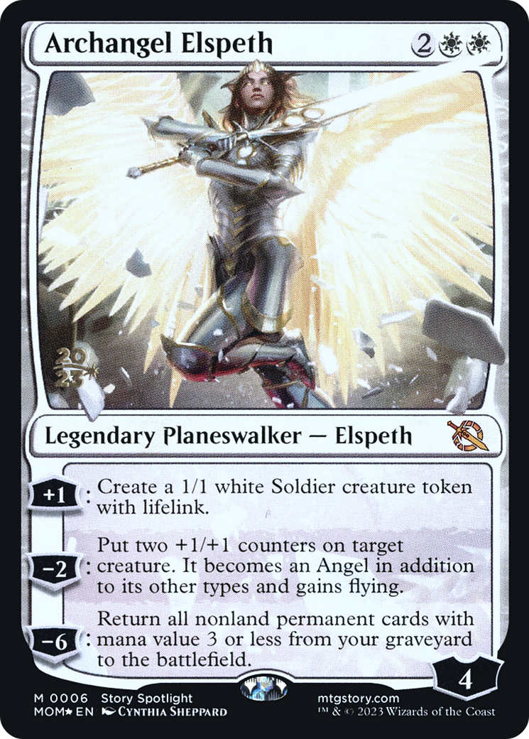 Archangel Elspeth [March of the Machine Prerelease Promos] | Cards and Coasters CA