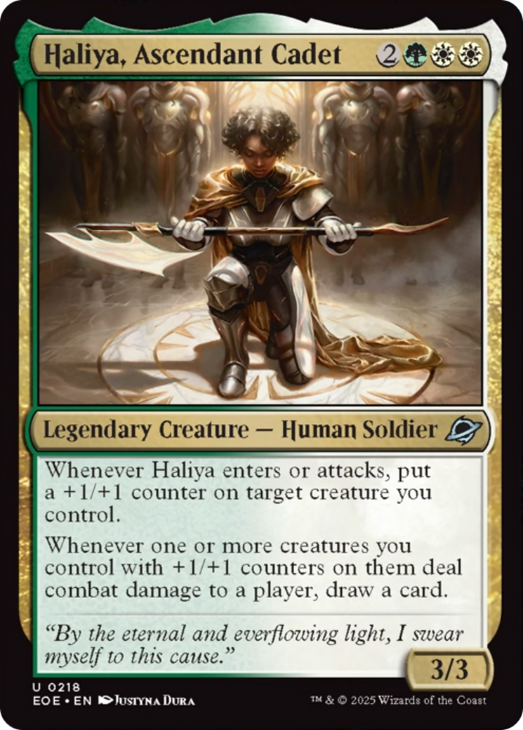 Haliya, Ascendant Cadet [Edge of Eternities] | Cards and Coasters CA