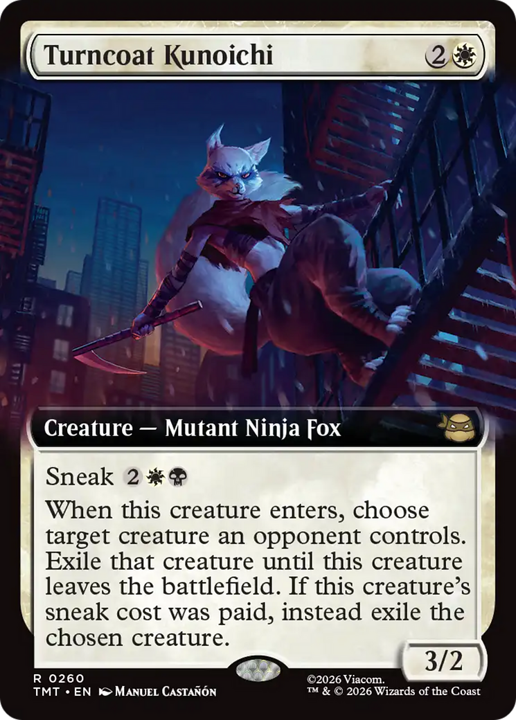 Turncoat Kunoichi (Extended Art) [Teenage Mutant Ninja Turtles] | Cards and Coasters CA